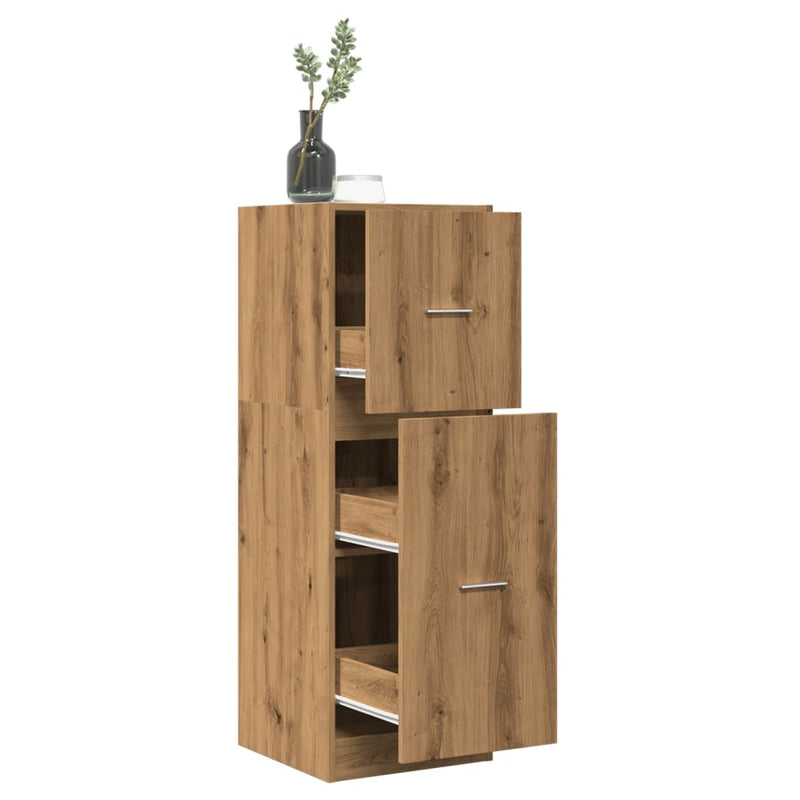 vidaXL kézműves tölgy színű szerelt fa patikaszekrény 40 x 41 x 118 cm