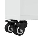 vidaXL fehér szerelt fa keskeny tárolókocsi 48 x 13 x 68 cm