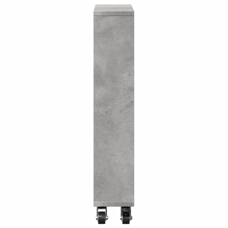 vidaXL betonszürke szerelt fa keskeny tárolókocsi 48 x 13 x 68 cm