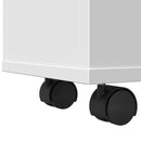 vidaXL fehér szerelt fa keskeny fürdőszobaszekrény kerekekkel