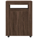 vidaXL barna tölgy színű szerelt fa görgős keskeny fürdőszobaszekrény