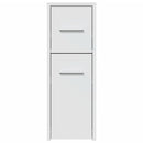 vidaXL fehér szerelt fa keskeny fürdőszobaszekrény kerekekkel