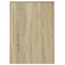 vidaXL sonoma tölgy színű szerelt fa görgős keskeny fürdőszobaszekrény