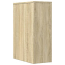 vidaXL sonoma tölgy színű szerelt fa görgős keskeny fürdőszobaszekrény