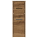 vidaXL kézműves tölgy szerelt fa görgős keskeny fürdőszobaszekrény