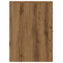 vidaXL kézműves tölgy szerelt fa görgős keskeny fürdőszobaszekrény