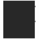 vidaXL fekete szerelt fa keskeny fürdőszobaszekrény kerekekkel