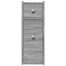 vidaXL szürke sonoma szerelt fa görgős keskeny fürdőszobaszekrény