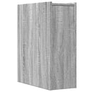 vidaXL szürke sonoma szerelt fa görgős keskeny fürdőszobaszekrény