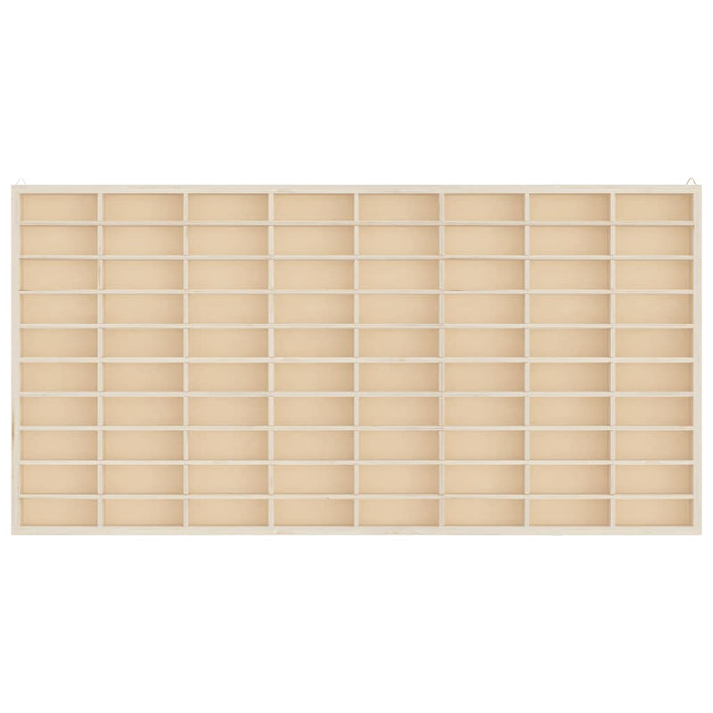 vidaXL fa gyűjtői vitrin 80 rekesszel 80x4,5x40,5 cm