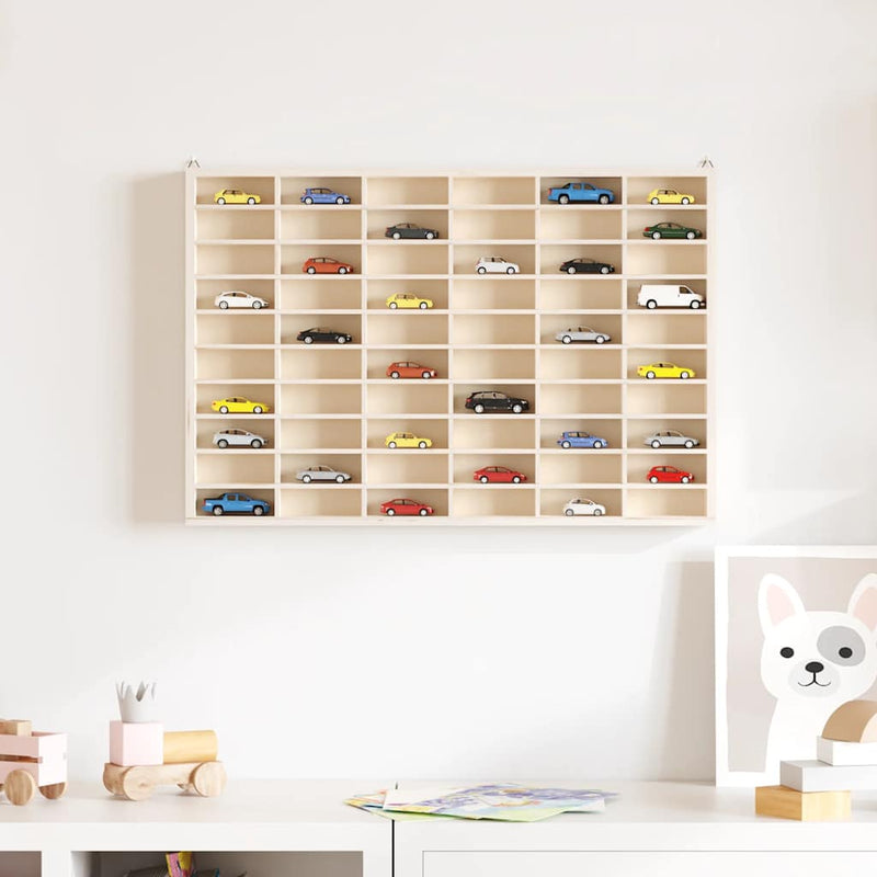vidaXL fa gyűjtői vitrin 60 rekesszel 60x4,5x40,5 cm