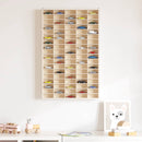 vidaXL fa gyűjtői vitrin 90 rekesszel 50,5 x 4,5 x 79 cm