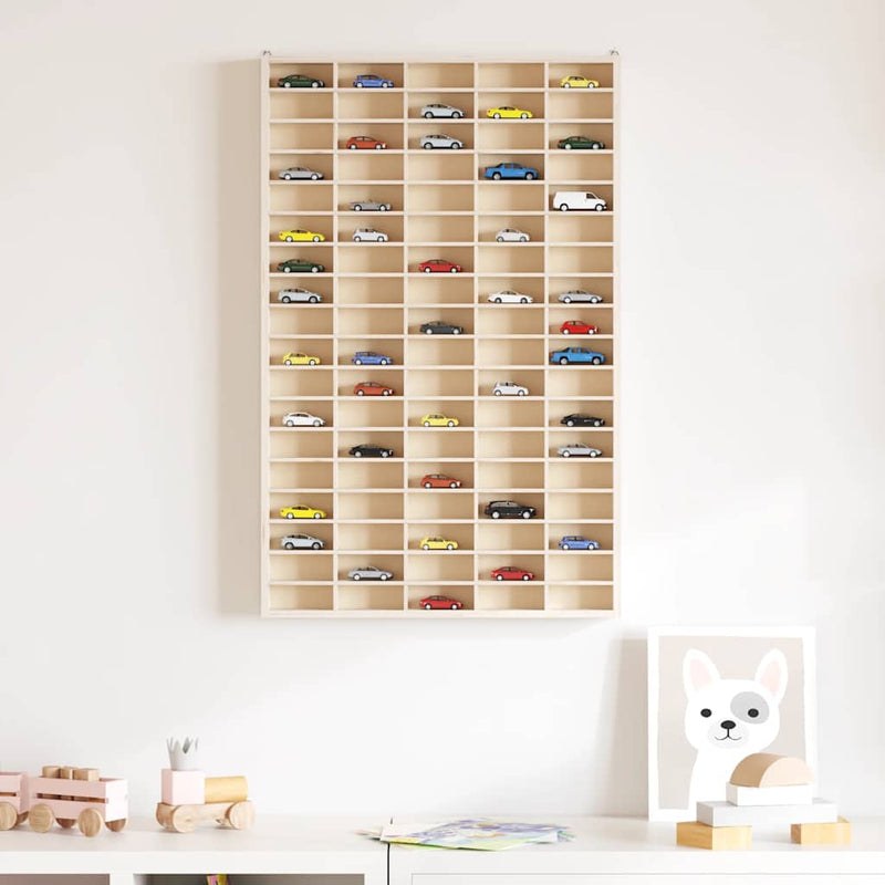 vidaXL fa gyűjtői vitrin 90 rekesszel 50,5 x 4,5 x 79 cm