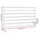 vidaXL fali vitrin 6 polccal 80x8,5x55 cm