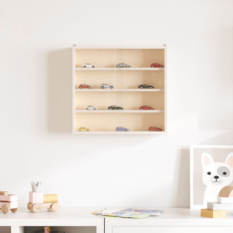 vidaXL fa gyűjtő vitrin ajtókkal 40x8,5x37 cm