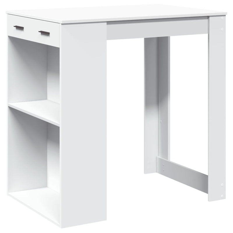 vidaXL fehér szerelt fa bárasztal 102 x 70 x 103,5 cm