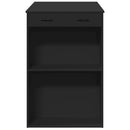 vidaXL fekete szerelt fa bárasztal 102 x 70 x 103,5 cm