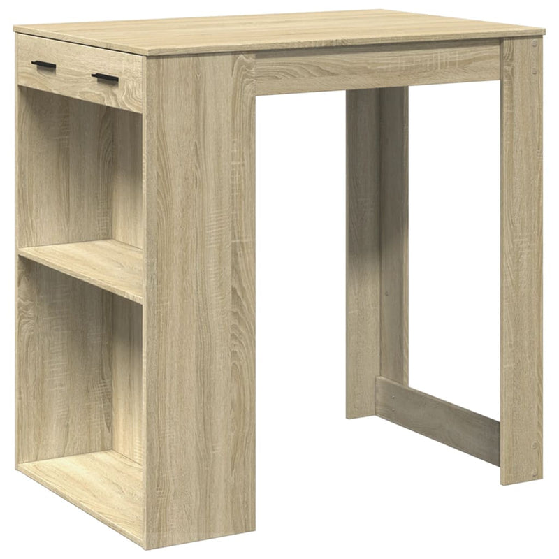 vidaXL sonoma tölgy színű szerelt fa bárasztal 102 x 70 x 103,5 cm