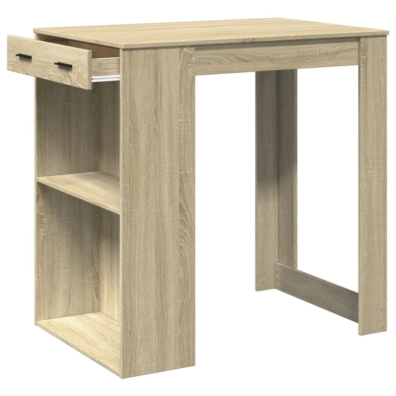 vidaXL sonoma tölgy színű szerelt fa bárasztal 102 x 70 x 103,5 cm