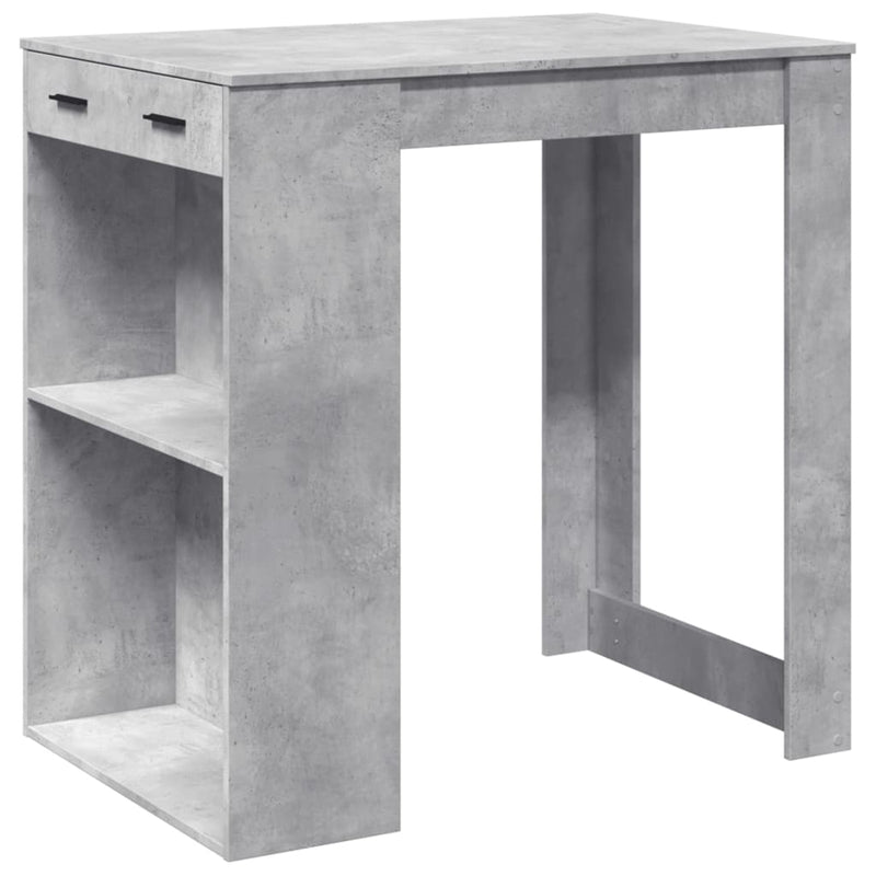 vidaXL betonszürke szerelt fa bárasztal 102 x 70 x 103,5 cm