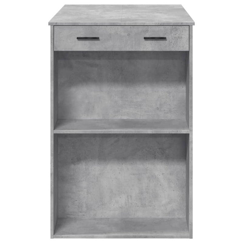 vidaXL betonszürke szerelt fa bárasztal 102 x 70 x 103,5 cm