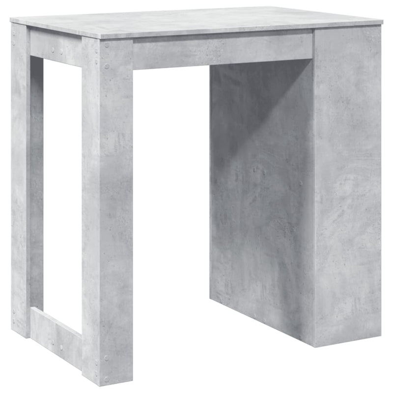 vidaXL betonszürke szerelt fa bárasztal 102 x 70 x 103,5 cm