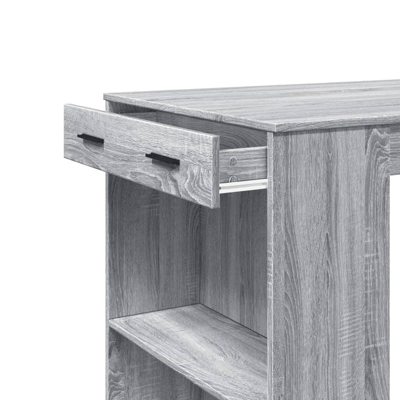 vidaXL szürke sonoma színű szerelt fa bárasztal 102 x 70 x 103,5 cm