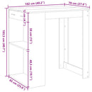 vidaXL antik fa színű szerelt fa bárasztal 102 x 70 x 103,5 cm