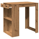 vidaXL kézműves tölgy színű szerelt fa bárasztal 102 x 70 x 103,5 cm