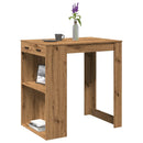 vidaXL kézműves tölgy színű szerelt fa bárasztal 102 x 70 x 103,5 cm