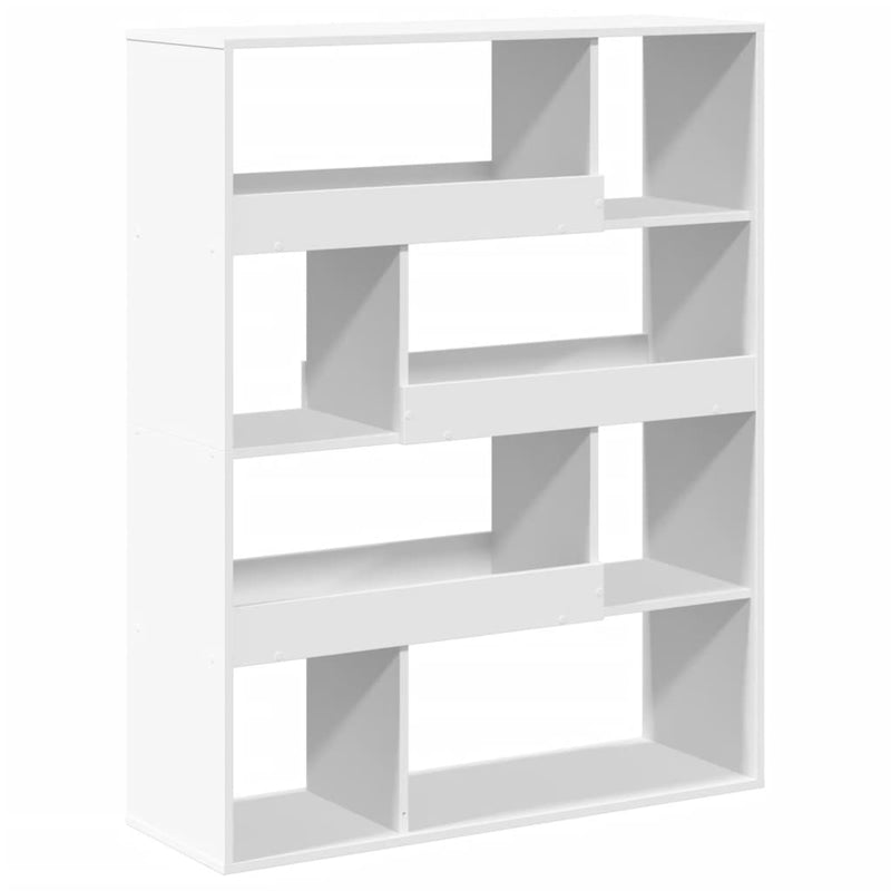 vidaXL fehér szerelt fa könyvespolc 100 x 33 x 125,5 cm