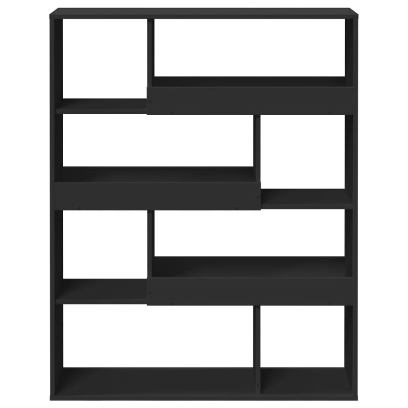 vidaXL fekete szerelt fa könyvespolc 100 x 33 x 125,5 cm