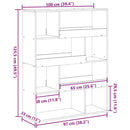 vidaXL fekete szerelt fa könyvespolc 100 x 33 x 125,5 cm