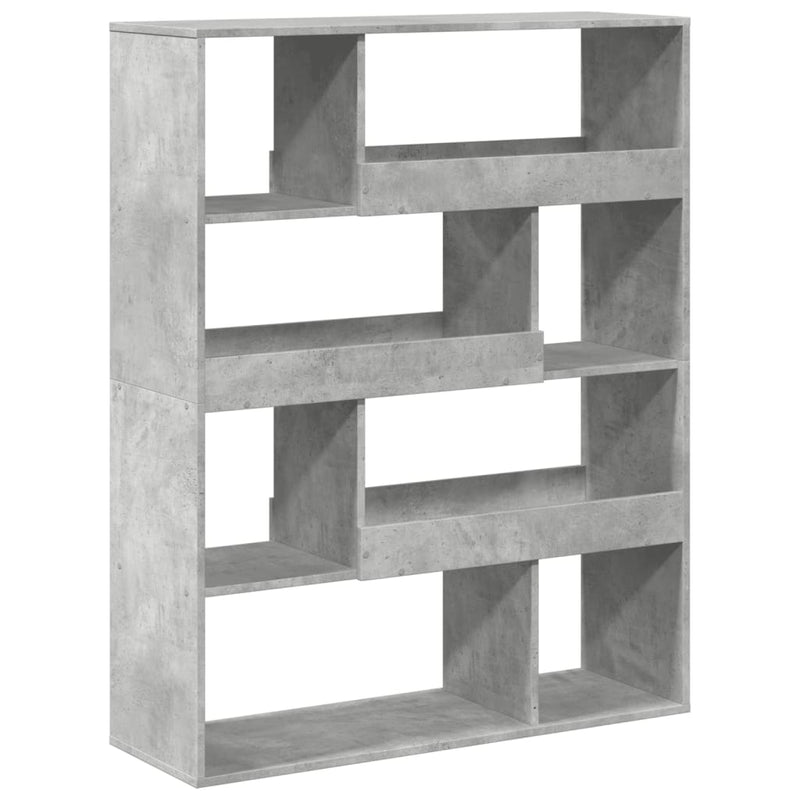 vidaXL betonszürke szerelt fa könyvespolc 100 x 33 x 125,5 cm