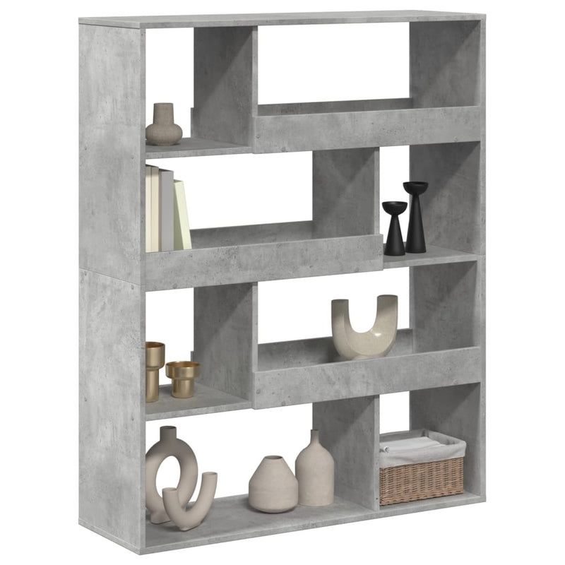 vidaXL betonszürke szerelt fa könyvespolc 100 x 33 x 125,5 cm