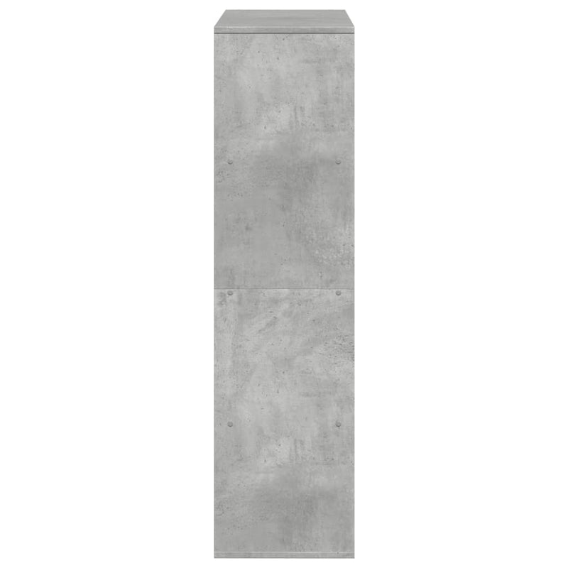 vidaXL betonszürke szerelt fa könyvespolc 100 x 33 x 125,5 cm