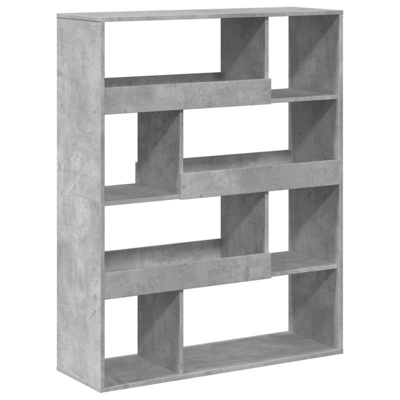 vidaXL betonszürke szerelt fa könyvespolc 100 x 33 x 125,5 cm