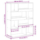 vidaXL szürke sonoma színű szerelt fa könyvespolc 100 x 33 x 125,5 cm