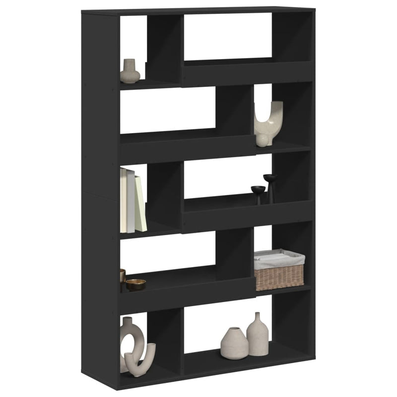 vidaXL fekete szerelt fa könyvespolc 100 x 33 x 156,5 cm