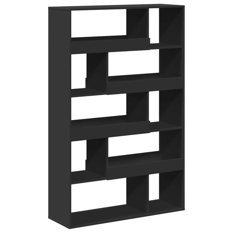 vidaXL fekete szerelt fa könyvespolc 100 x 33 x 156,5 cm