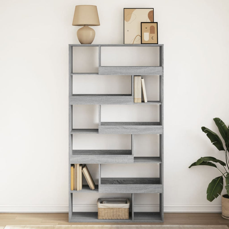 vidaXL szürke sonoma színű szerelt fa könyvespolc 100 x 33 x 187,5 cm