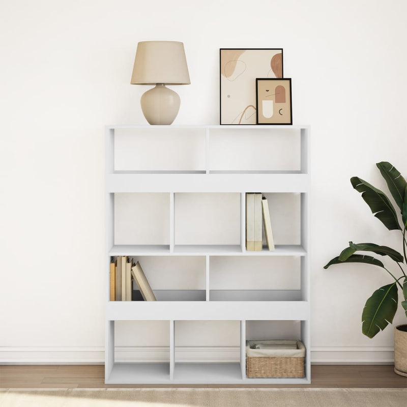 vidaXL fehér szerelt fa könyvespolc 100 x 33 x 125,5 cm