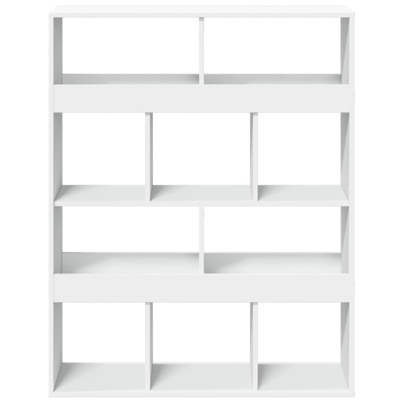 vidaXL fehér szerelt fa könyvespolc 100 x 33 x 125,5 cm