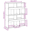 vidaXL fehér szerelt fa könyvespolc 100 x 33 x 125,5 cm