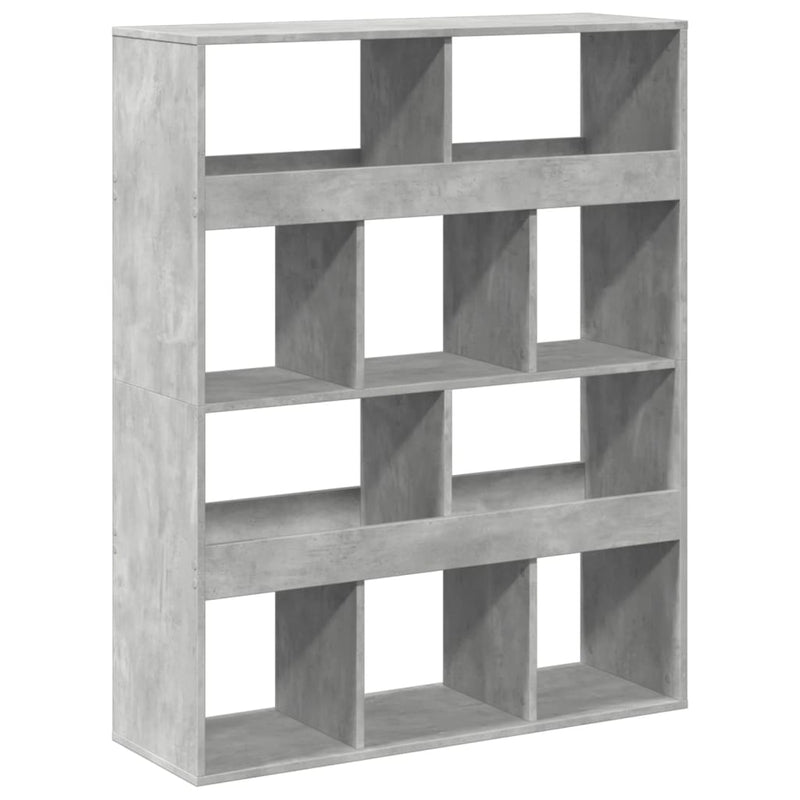 vidaXL betonszürke szerelt fa könyvespolc 100 x 33 x 125,5 cm