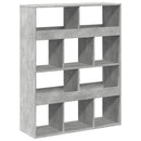 vidaXL betonszürke szerelt fa könyvespolc 100 x 33 x 125,5 cm