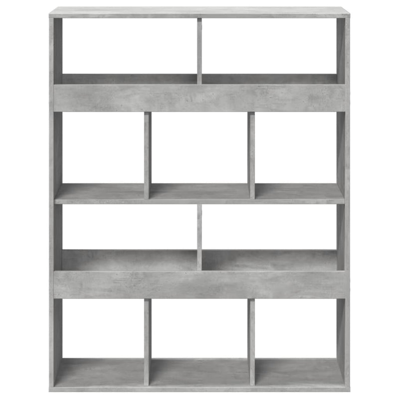 vidaXL betonszürke szerelt fa könyvespolc 100 x 33 x 125,5 cm
