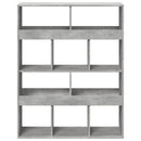 vidaXL betonszürke szerelt fa könyvespolc 100 x 33 x 125,5 cm