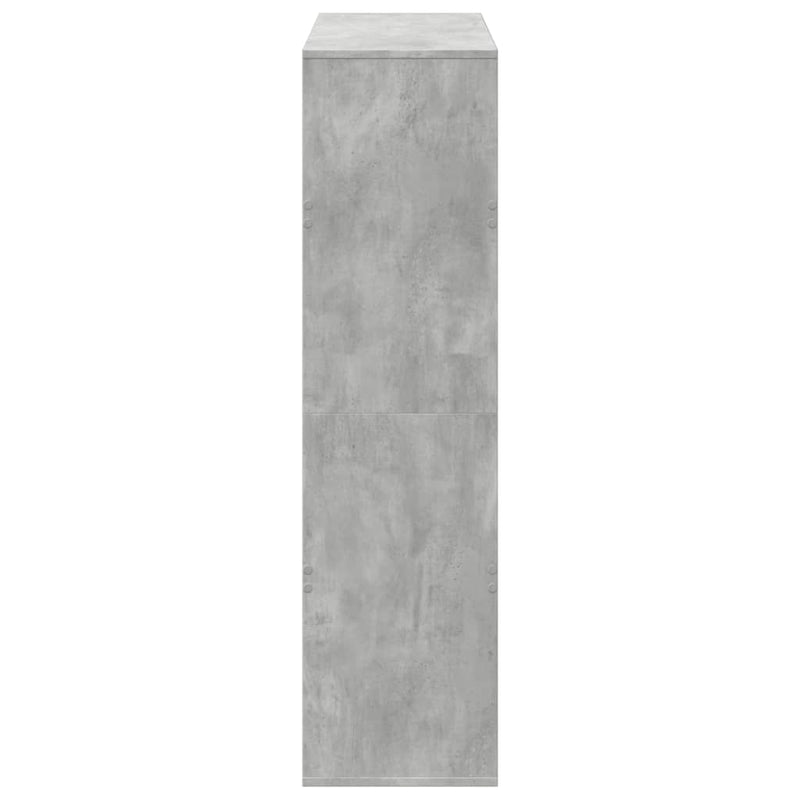 vidaXL betonszürke szerelt fa könyvespolc 100 x 33 x 125,5 cm