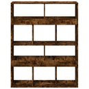 vidaXL füstös tölgy színű szerelt fa könyvespolc 100 x 33 x 125,5 cm